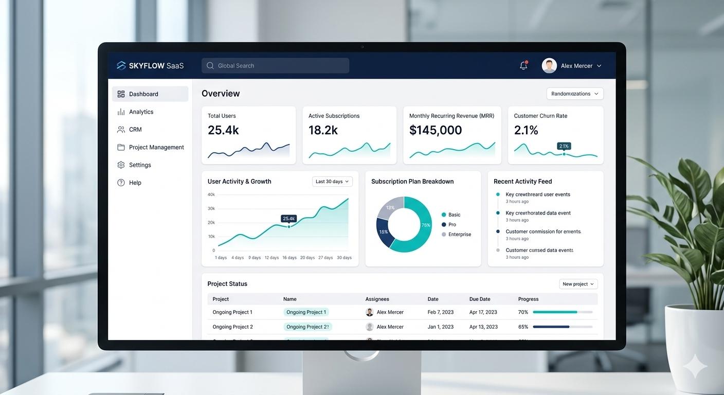 SaaS Dashboard Project Preview